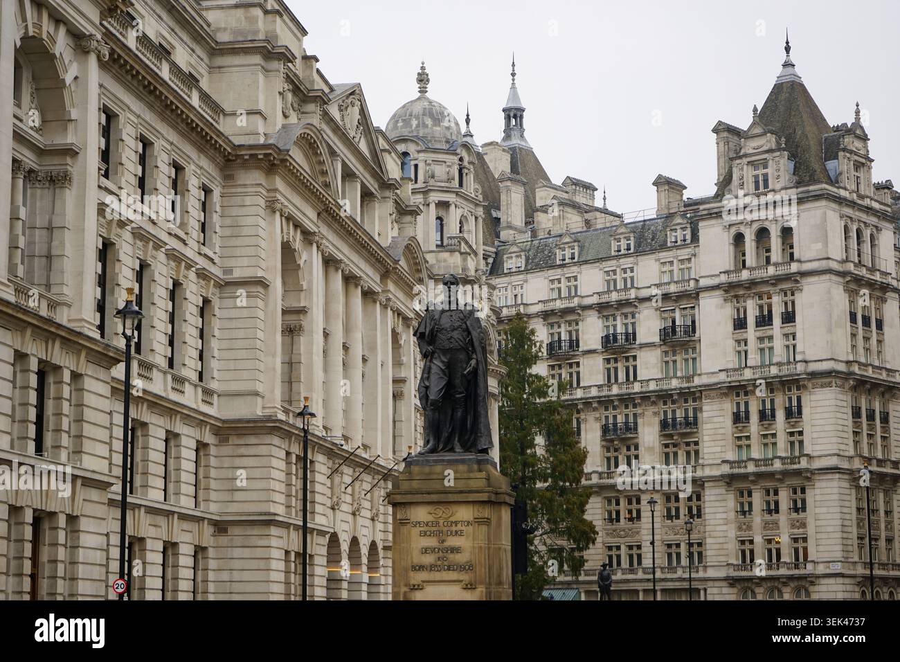 Statua del Duca di Devonshire, Londra, Regno Unito Foto Stock