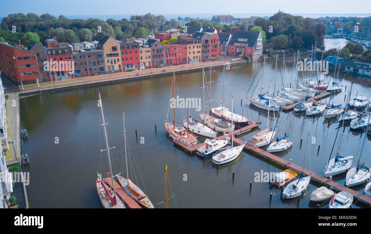 Porto cittadino europeo Foto Stock