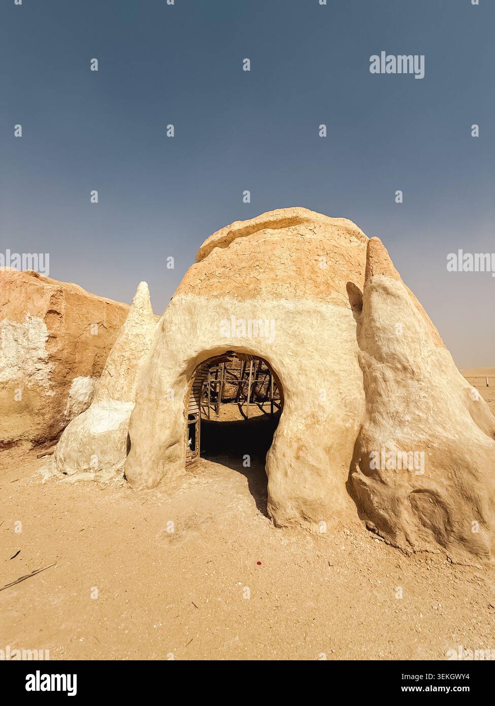 Set cinematografico per Star Wars, ONG Jemel, Tunisia. Foto Stock