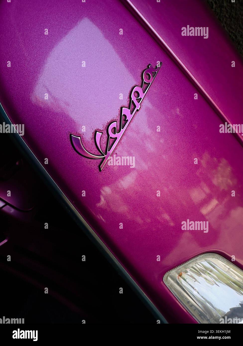 Badge vespa viola - Immagine stock catturata con smartphone