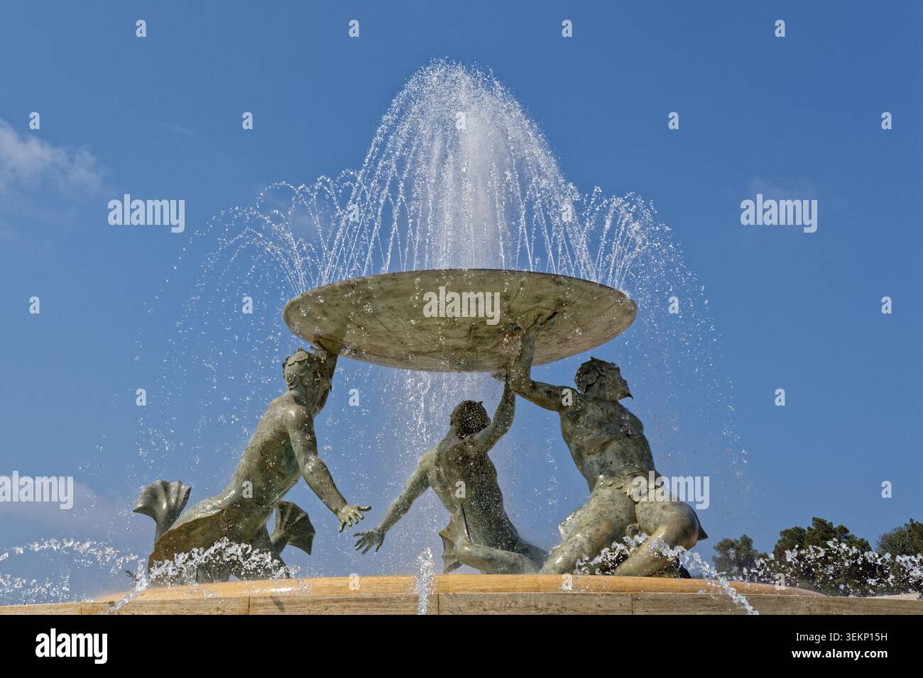 Fontana dei Tritoni la Valletta Foto Stock