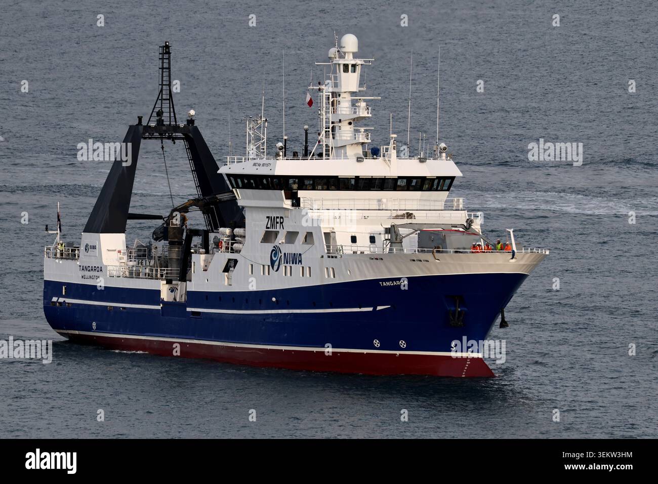 La nave di ricerca RV Tangaroa, gestita da Earth Sciences New Zealand, è l'unico re di acque profonde rinforzato e posizionato dinamicamente in nuova Zelanda Foto Stock