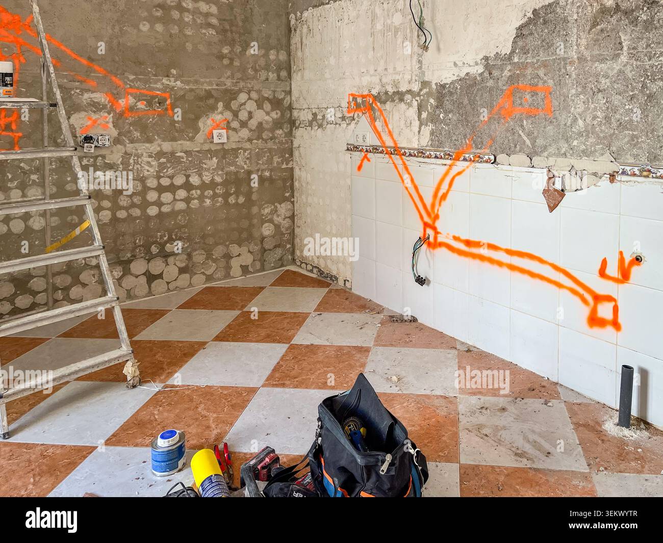 Miglioramenti alla casa in cucina Foto Stock