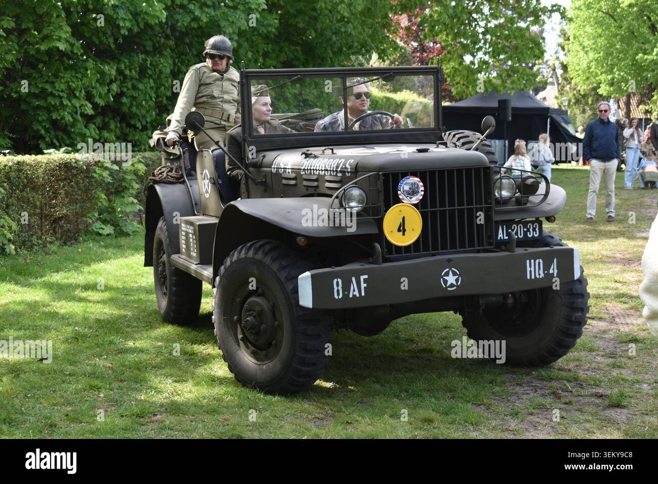 Blaricum, Paesi Bassi - 5 maggio 2026: Un'auto di comando Dodge WC 56 del 1942 Foto Stock