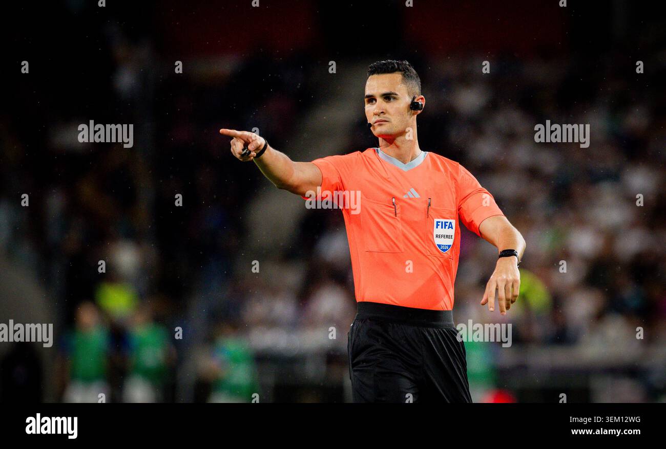 Mainz, Germania. 31° maggio 2026. Schiedsrichter Matheus Delgado Candancan (Brasilien) Germania - Finlandia Deutschland - Finnland 31.05.2026 Copyright ( Foto Stock