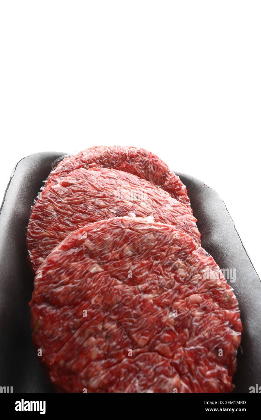 Classico hamburger di manzo pronto da mangiare Foto Stock