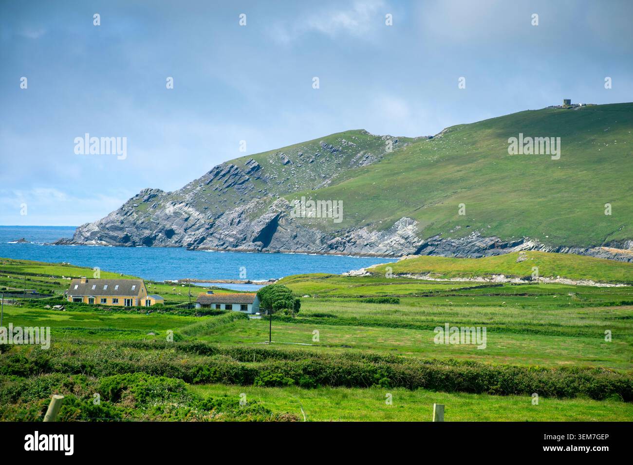 Bray Head da Reencaheragh sulla strada Skellig Ring Road, County Kerry, Irlanda Foto Stock