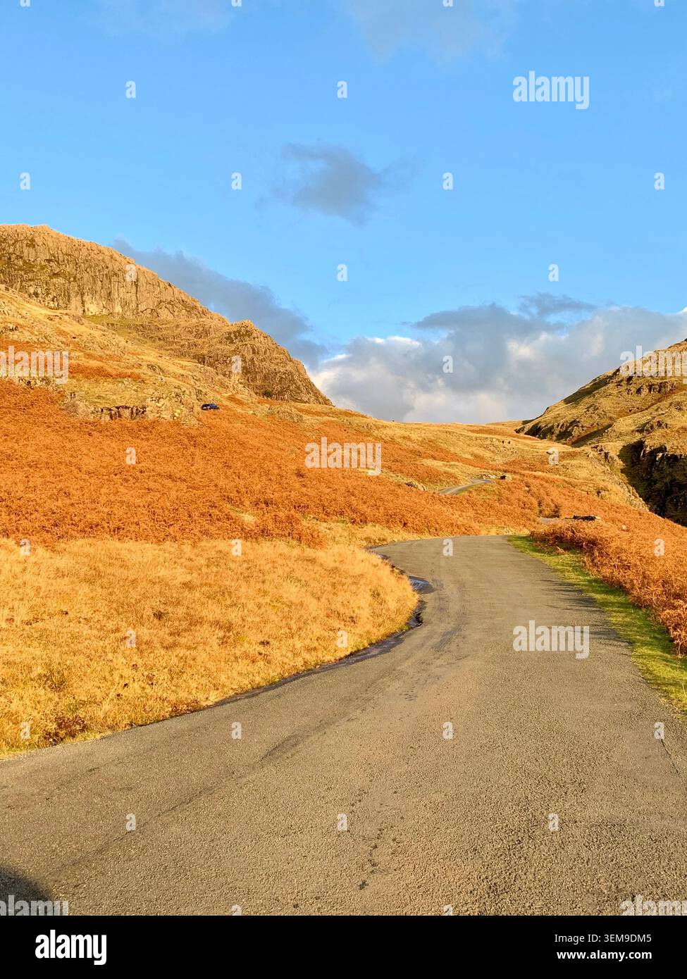 Hardknott Pass nel Lake District Foto Stock