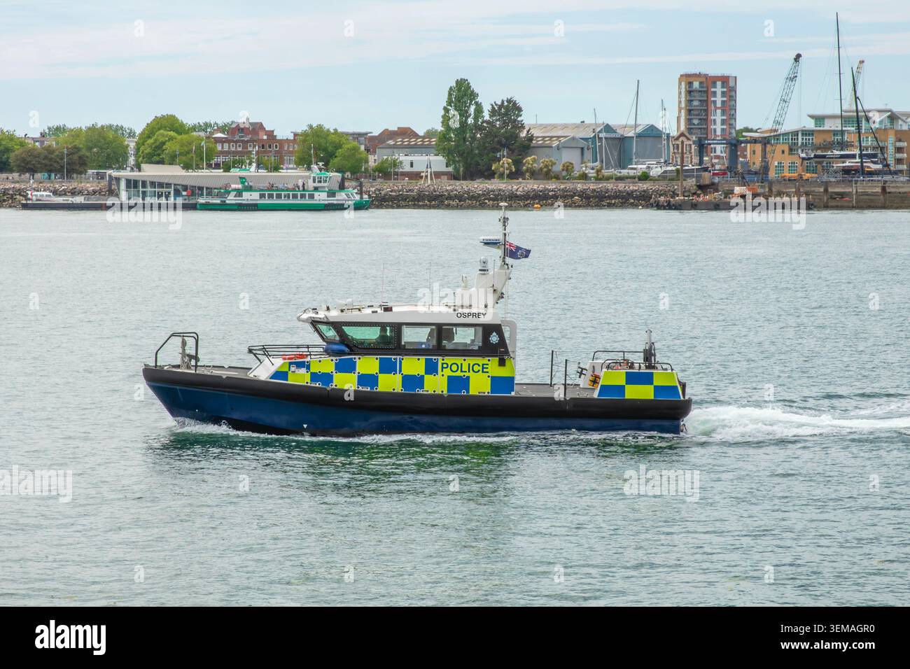 Polizia di Portsmouth Harbour Foto Stock