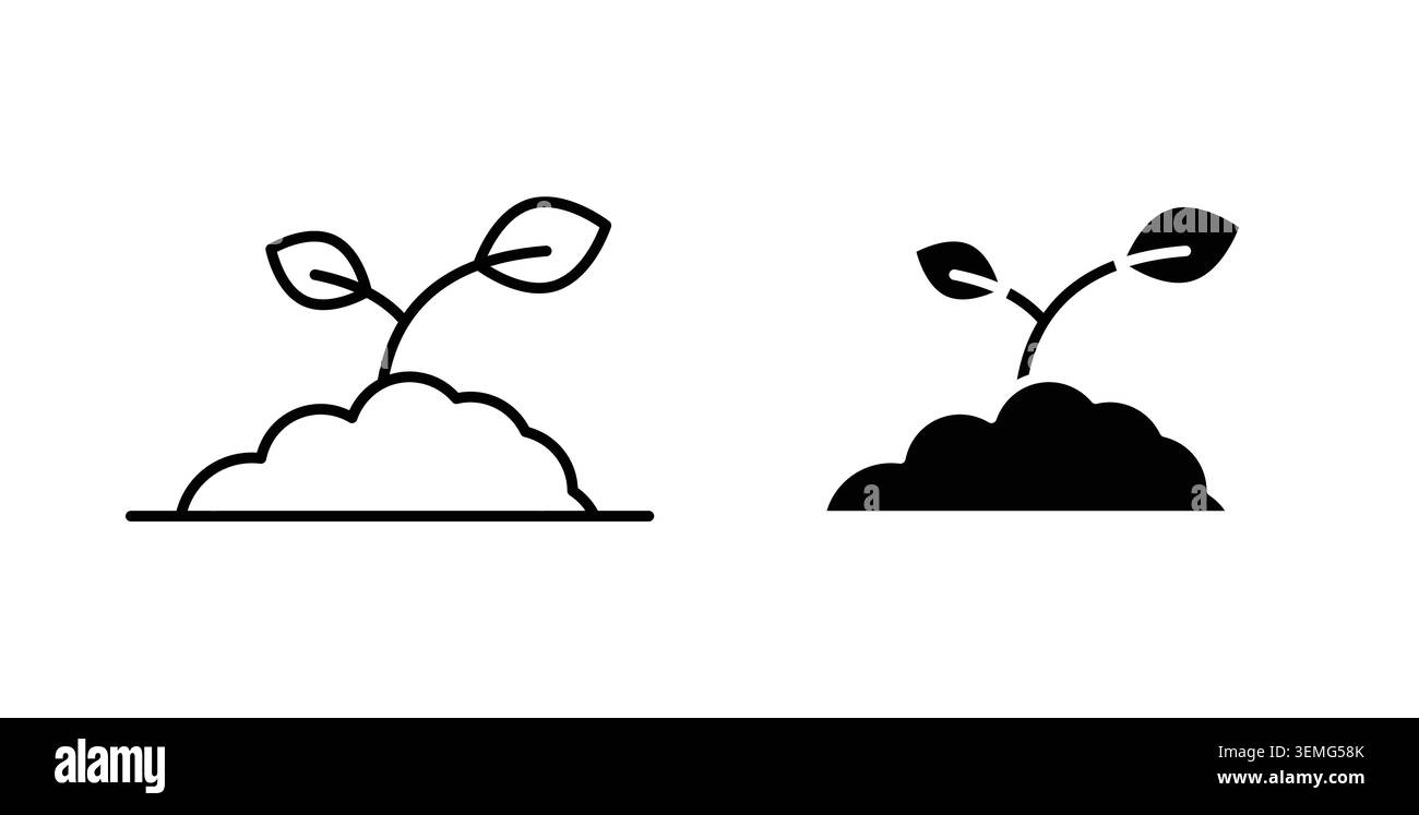 Pacchetto illustrazioni delle icone di semina per il Web. Illustrazione Vettoriale