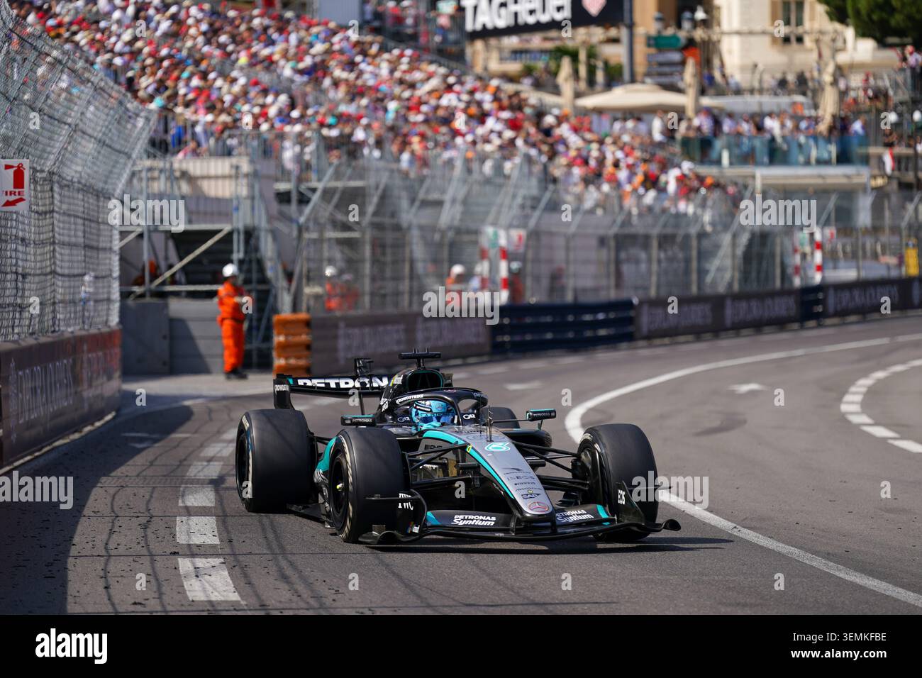 Montecarlo, Monaco. 7 giugno 2026. George Russell, durante la Formula 1 Louis Vuitton Grand Prix de Monaco. Crediti: Alessio Morgese / Alamy live news Foto Stock