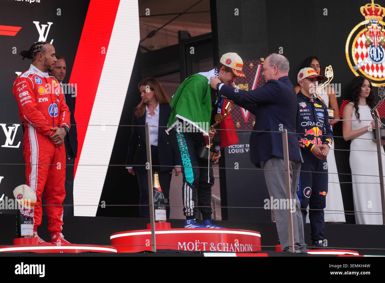 Montecarlo, Monaco. 7 giugno 2026. Il podio, durante la Formula 1 Louis Vuitton Grand Prix de Monaco. Crediti: Alessio Morgese / Alamy live news Foto Stock