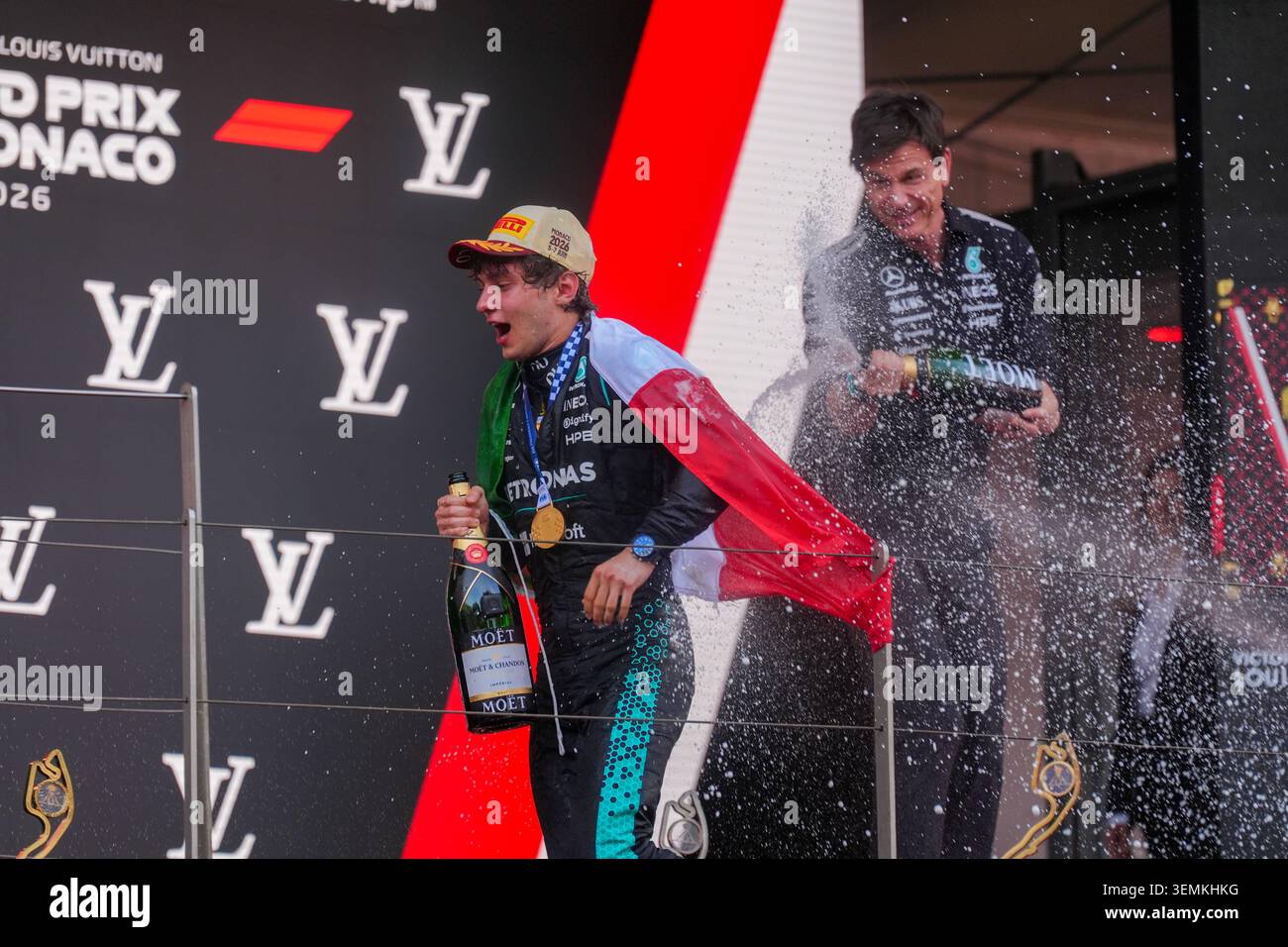 Montecarlo, Monaco. 7 giugno 2026. Il podio, durante la Formula 1 Louis Vuitton Grand Prix de Monaco. Crediti: Alessio Morgese / Alamy live news Foto Stock