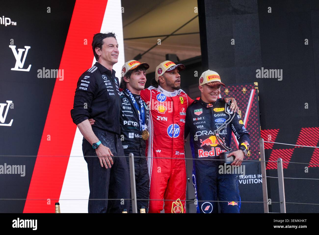 Montecarlo, Monaco. 7 giugno 2026. Il podio, durante la Formula 1 Louis Vuitton Grand Prix de Monaco. Crediti: Alessio Morgese / Alamy live news Foto Stock