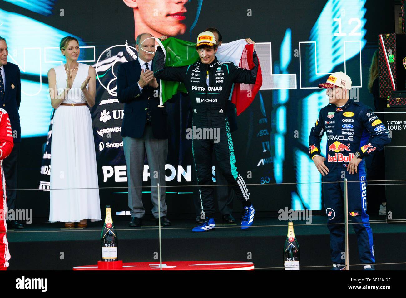 Montecarlo, Monaco. 7 giugno 2026. Il podio, durante la Formula 1 Louis Vuitton Grand Prix de Monaco. Crediti: Alessio Morgese / Alamy live news Foto Stock