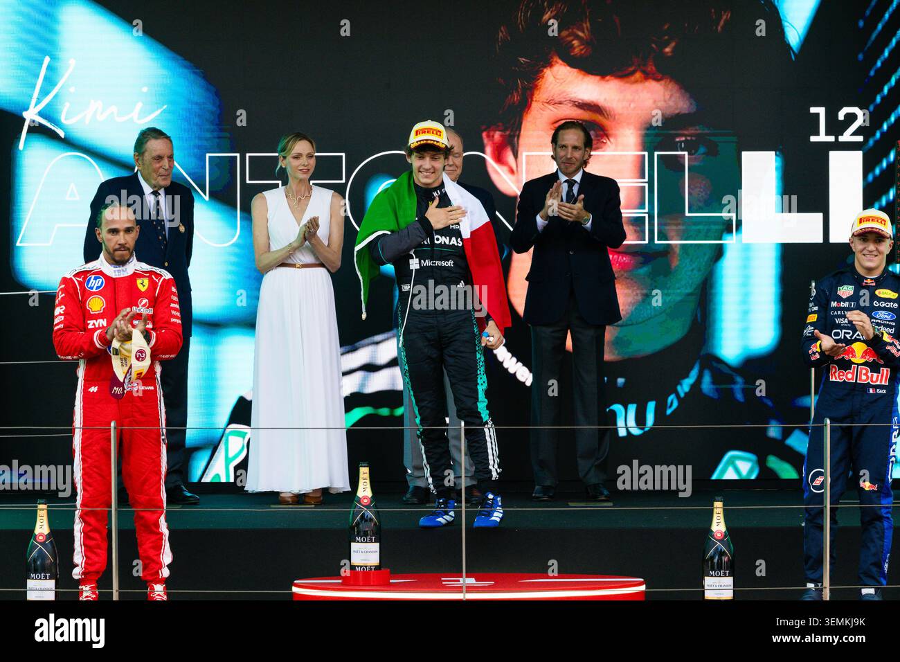 Montecarlo, Monaco. 7 giugno 2026. Il podio, durante la Formula 1 Louis Vuitton Grand Prix de Monaco. Crediti: Alessio Morgese / Alamy live news Foto Stock