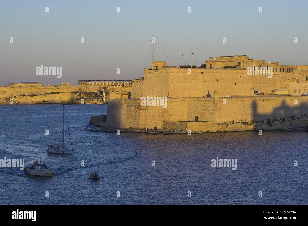 Malta? La Valletta, Bastione di Abercrombies Foto Stock
