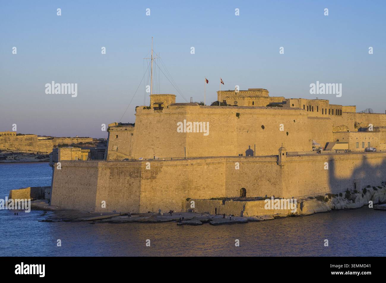Malta? La Valletta, Bastione di Abercrombies Foto Stock