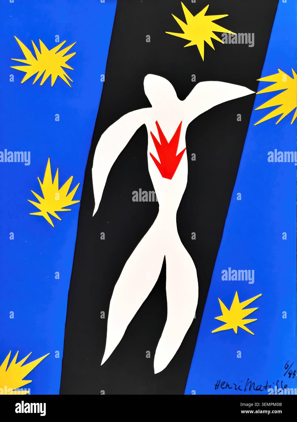 Henri Matisse, la caduta di Icaro, (la Chute d'Icare), 1943 Foto Stock