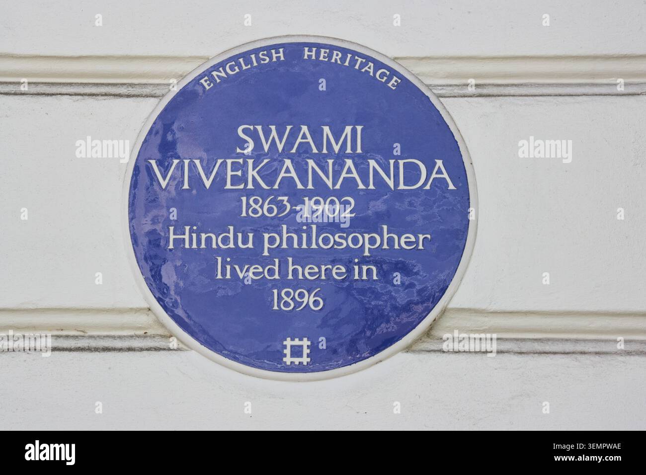 Targa blu Swami Vivekanandain, Pimlico Londra Foto Stock