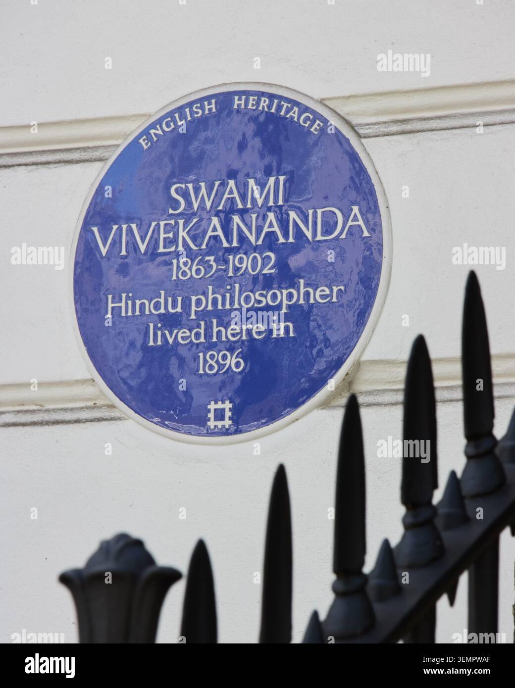 Targa blu Swami Vivekanandain, Pimlico Londra Foto Stock