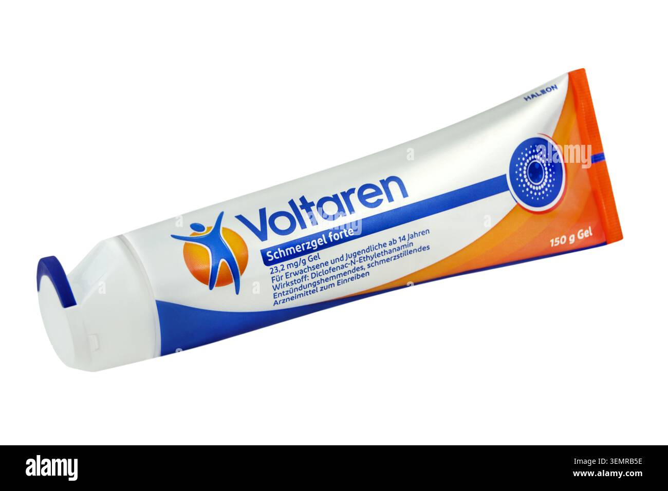 Amburgo, Germania - 3 maggio 2026: Voltaren Schmerzgel forte 150 g Gel Haleon isolato su sfondo bianco Foto Stock