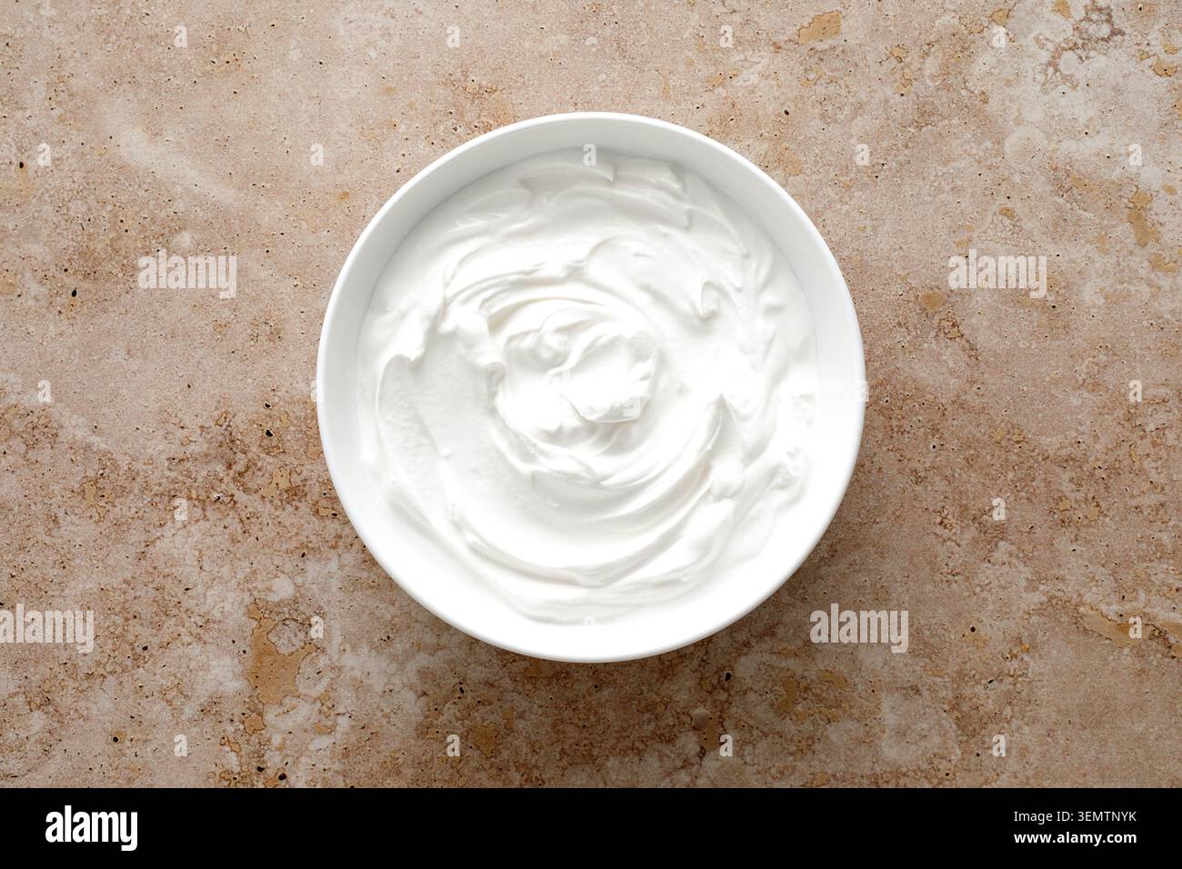 Yogurt. Proteina probiotica greca semplice yogurt greco. Cibo sano. Foto Stock