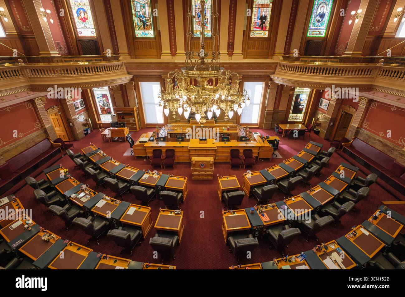 Vista interna del Campidoglio del Colorado a Denver, Stati Uniti Foto Stock