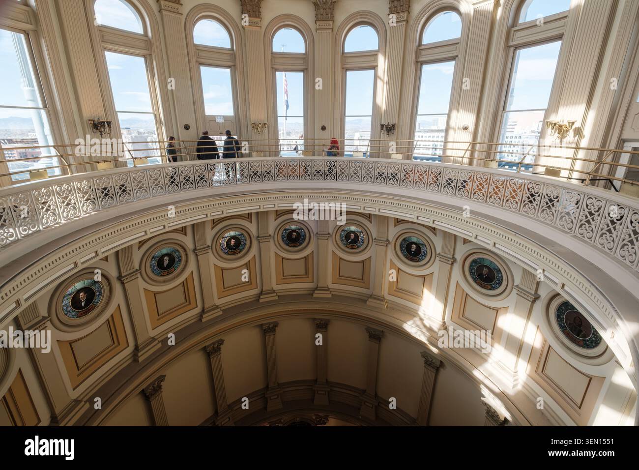 Vista interna del Campidoglio del Colorado a Denver, Stati Uniti Foto Stock