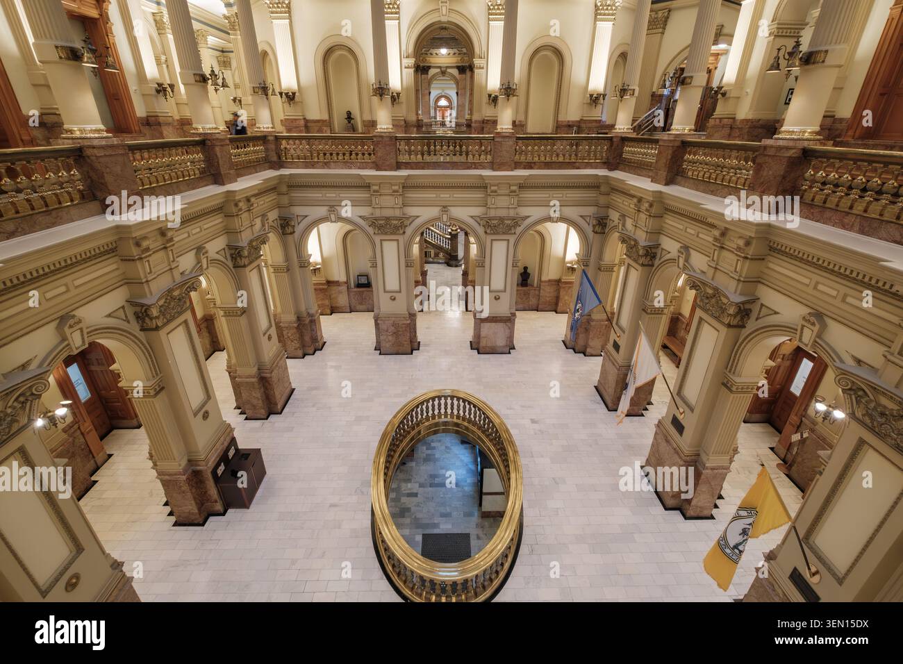 Vista interna del Campidoglio del Colorado a Denver, Stati Uniti Foto Stock