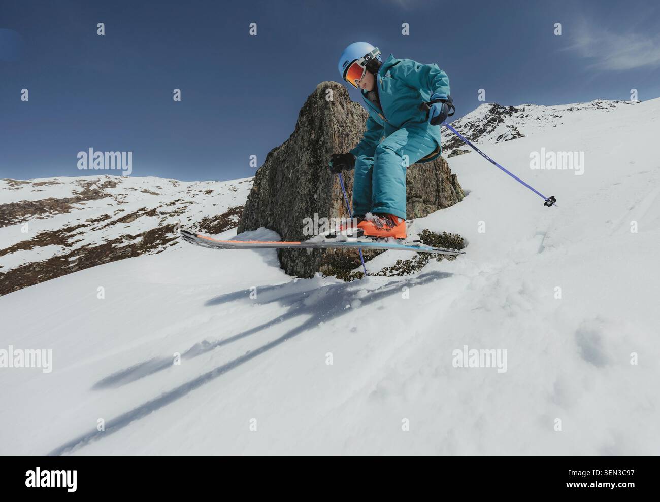 Ragazzo di sci Foto Stock