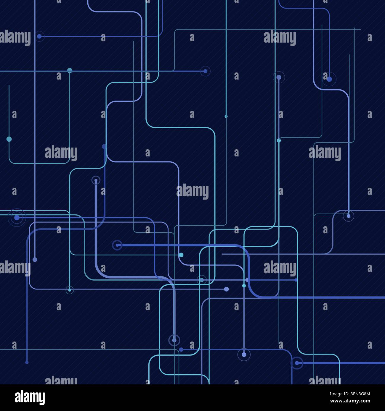 Circuit Line Dots sfondo vettoriale con forme vettoriali modificabili per progetti di microstock e di design commerciale. Illustrazione Vettoriale