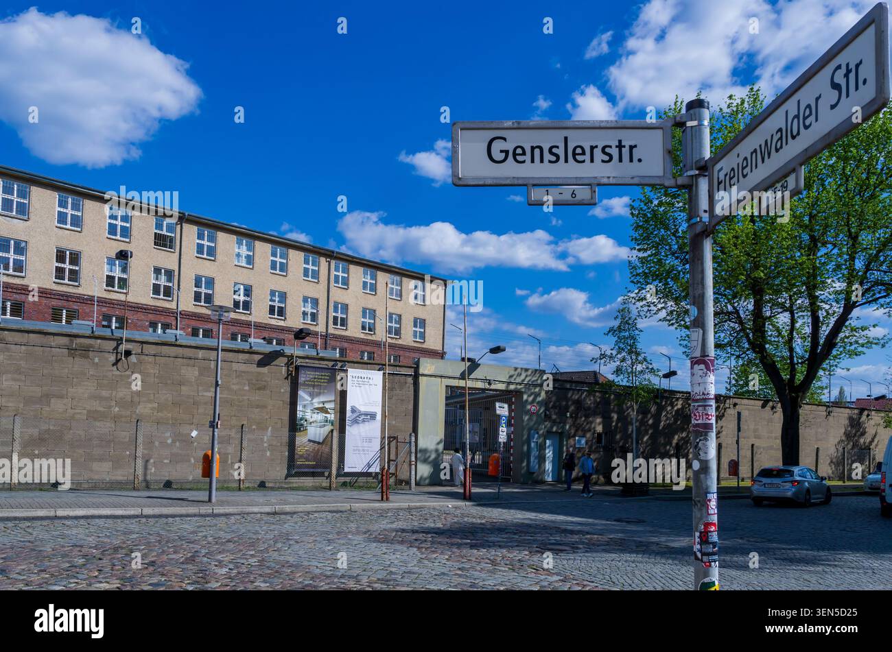 Memoriale di Berlino-Hohenschönhausen (Gedenkstätte Hohenschönhausen), ex carcere di detenzione del Ministero della sicurezza dello Stato della Germania Est. Foto Stock