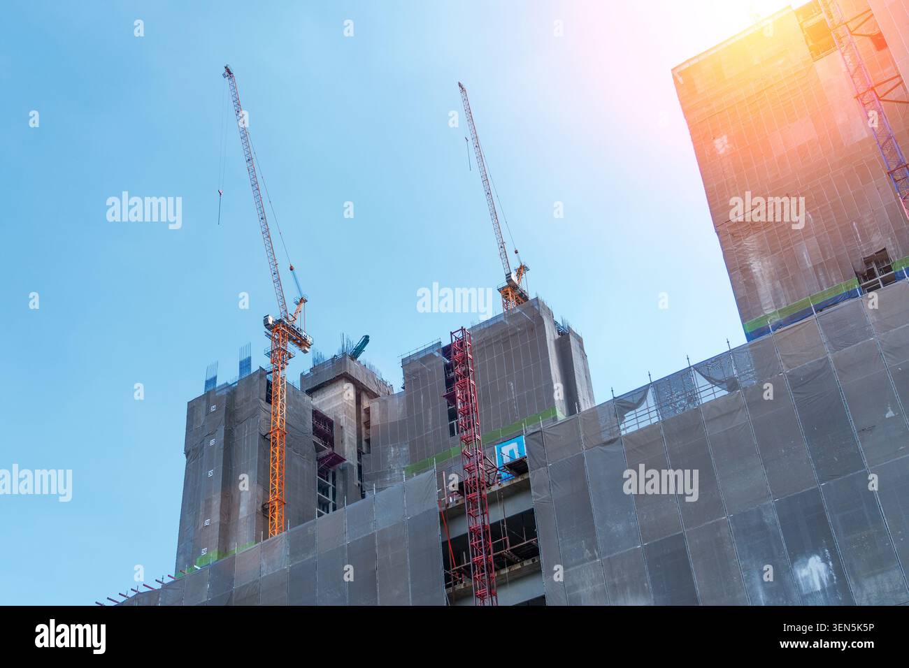 Costruzione di case residenziali nei micro quartieri Foto Stock