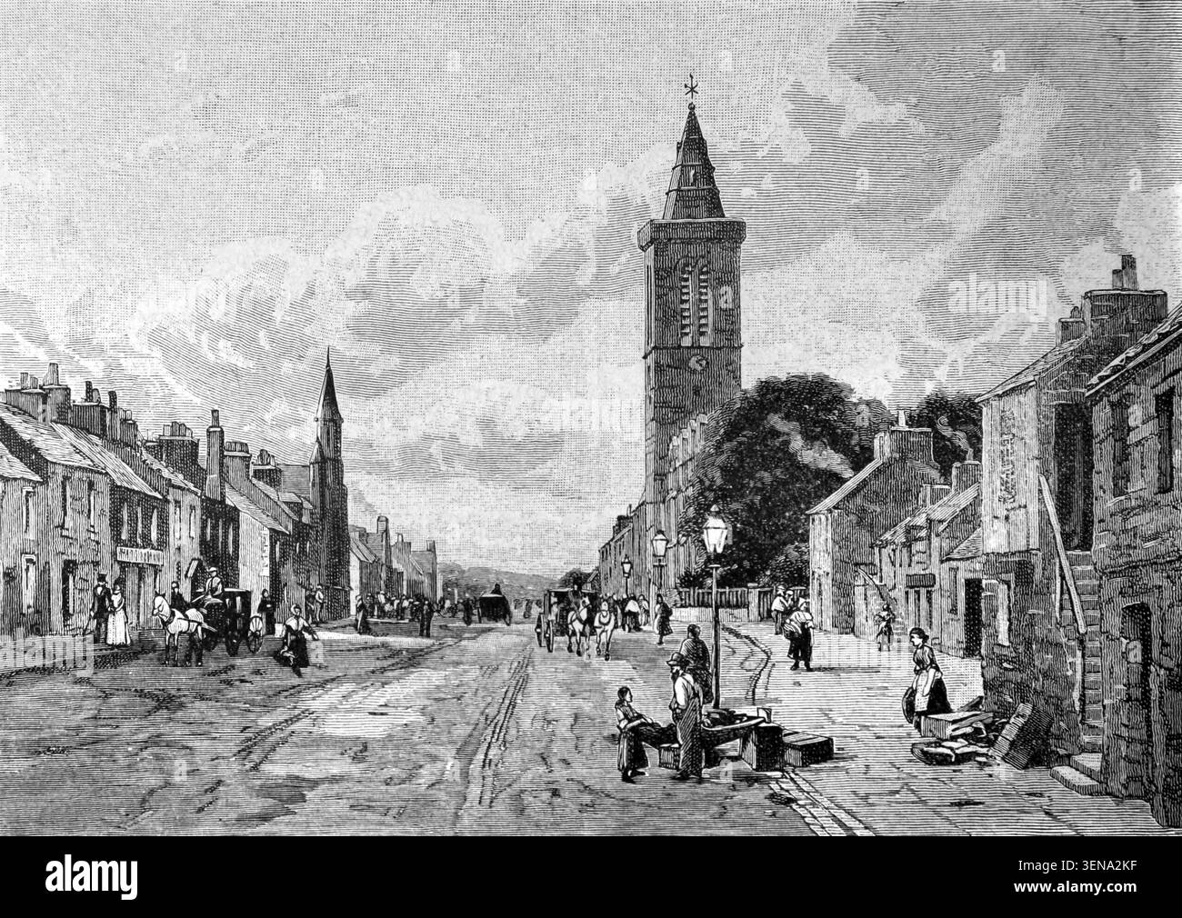 Incisione della vista a St Andrews di D.S.Smull da un libro di storia del XIX secolo Cassell's History of England Special Edition volume II di A.W.Cowan Foto Stock