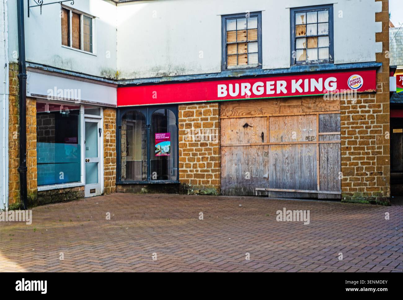 Burger King Shut Down, Banbury, Oxfordshire, Inghilterra Foto Stock