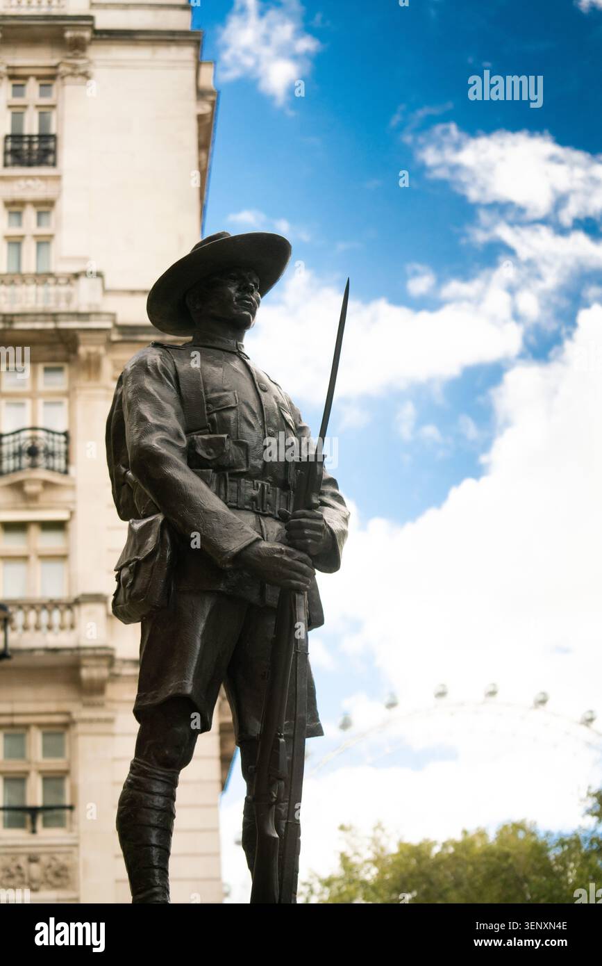 La statua di Gurkha Soldier Foto Stock