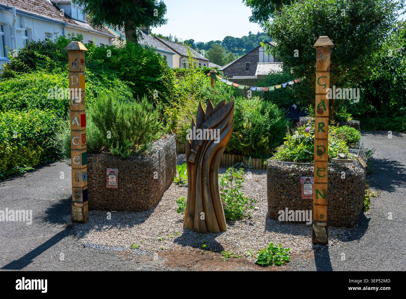 The Peace Garden at Brecon (in gallese Aberhonddu), Powys, Galles, Regno Unito Foto Stock
