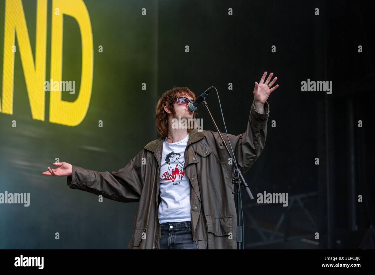 Oslo, Norvegia. 12 giugno 2026. Il cantante svedese Fred Soila esegue un concerto dal vivo durante il festival musicale norvegese Piknik i Parken 2026 a Oslo. Foto Stock