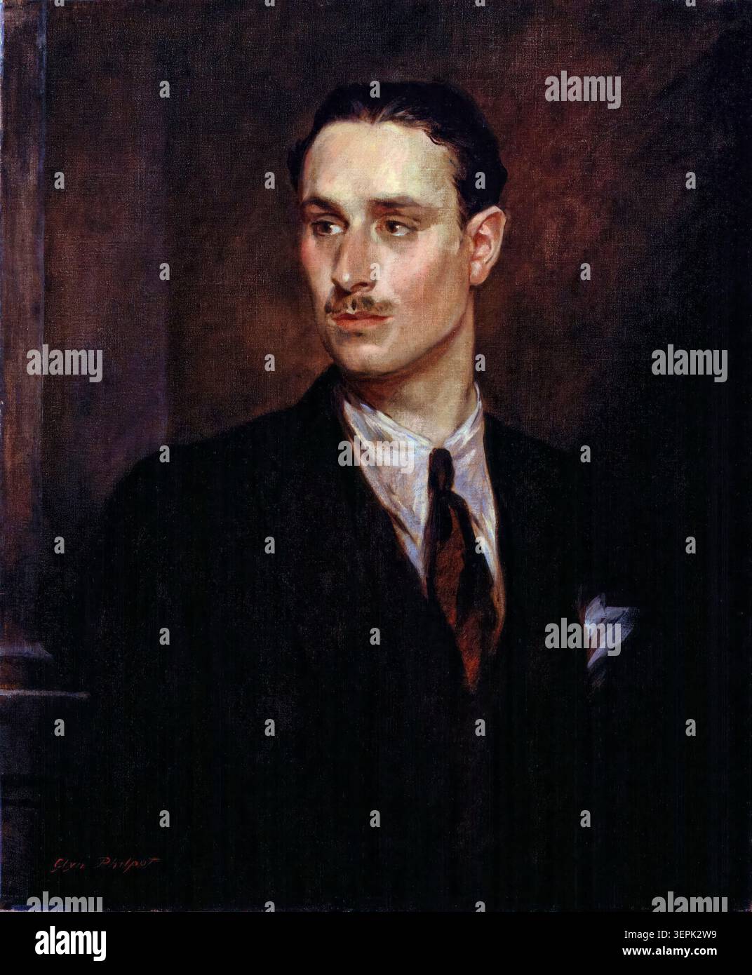 Oswald Mosley. Ritratto a olio su tela del politico britannico e fondatore della British Union of Fascists, Sir Oswald Ernald Mosley, vi baronetto (1896-1980) di Glyn Warren Philpot, 1925 Foto Stock
