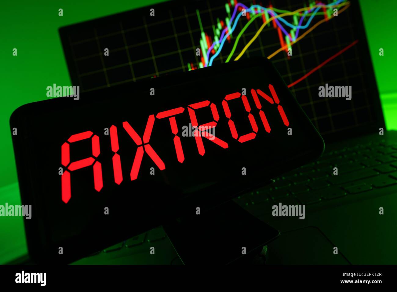 AIXTRON se Semiconductor Equipment Manufacturer for Thin Film Deposition and Crystal Growth Technology Foto Stock
