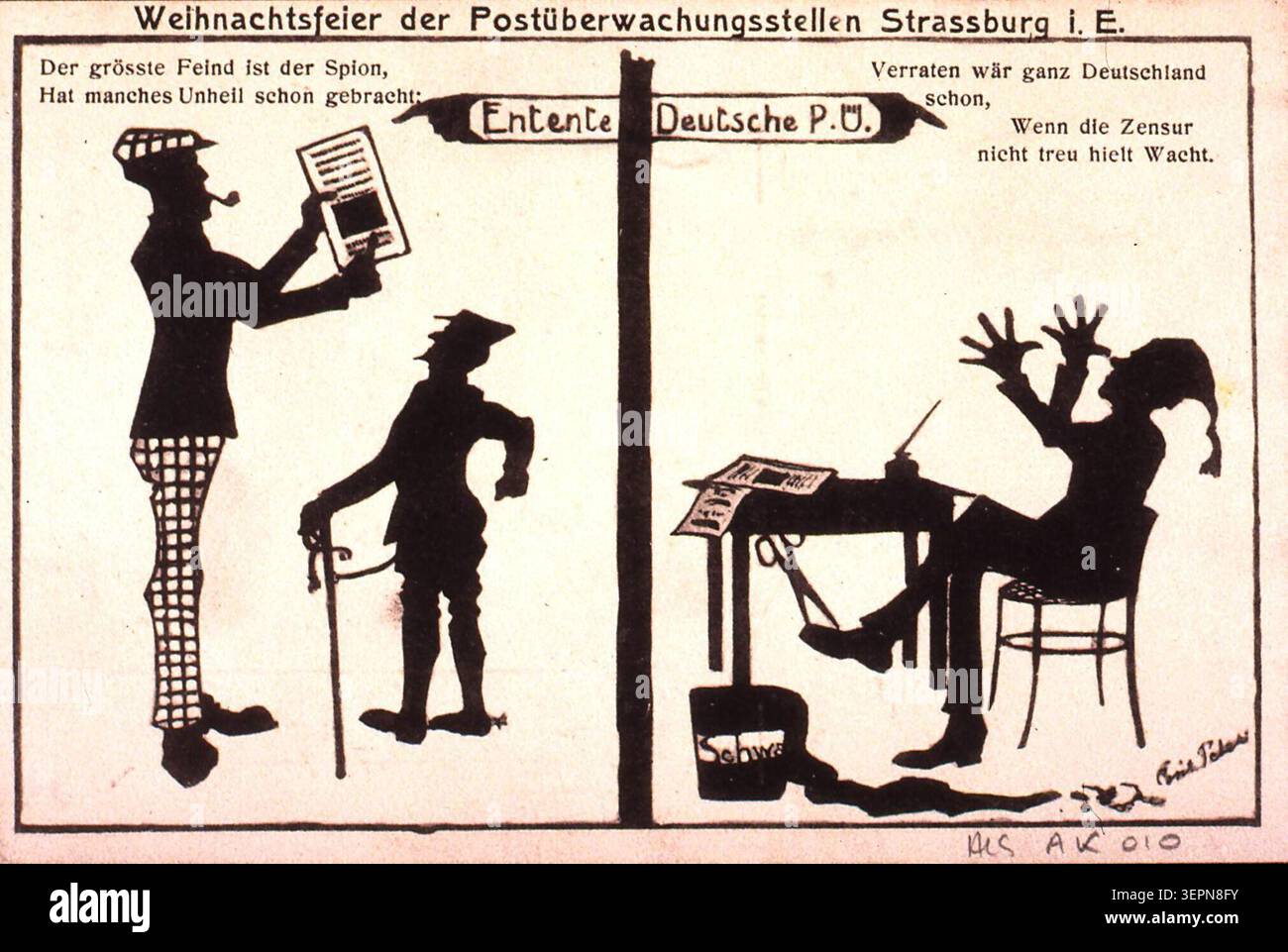 Un raduno festoso di uffici di sorveglianza postale a Strasburgo nel 1913 registra una celebrazione amministrativa all'interno dell'ambiente dei servizi postali dell'Alsazia durante il periodo precedente la prima guerra mondiale. Foto Stock