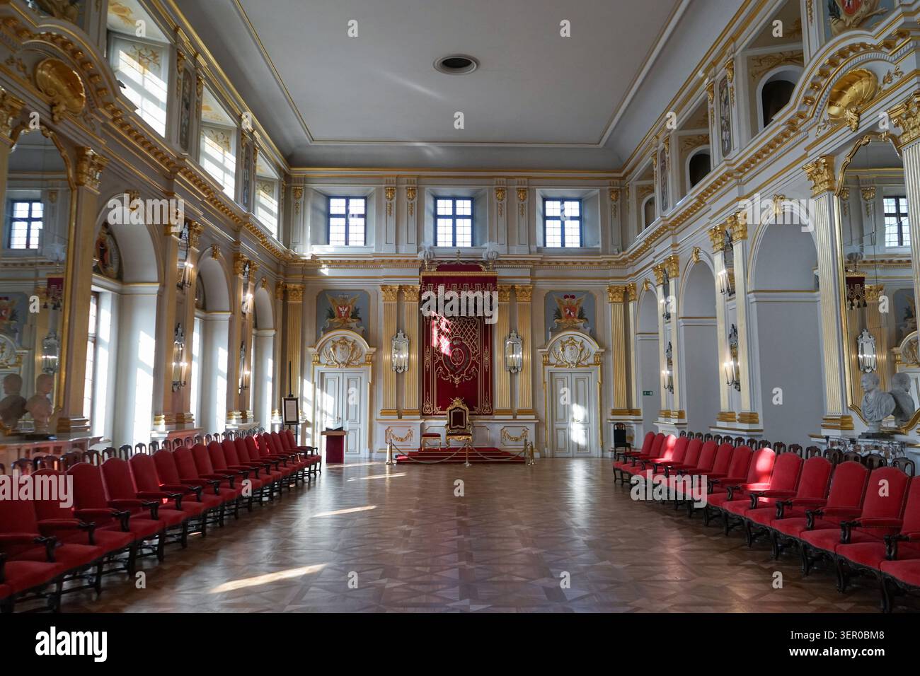 Sala senatoriale nel Castello reale di Varsavia, Polonia Foto Stock