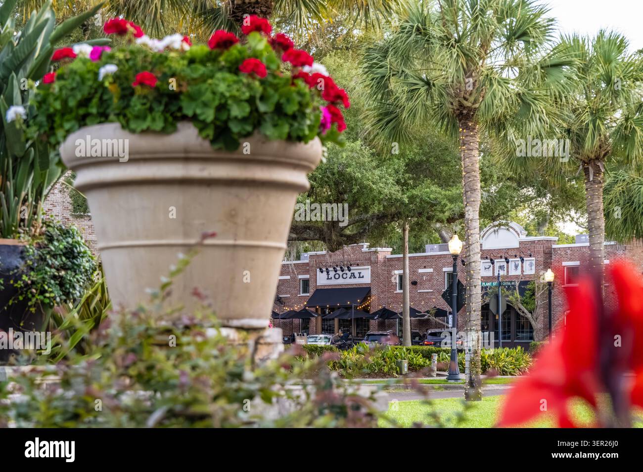Plant Street Market nell'affascinante centro di Winter Garden, vicino a Orlando. (USA) Foto Stock