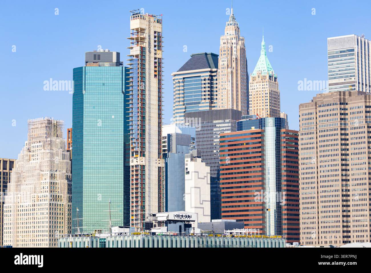 I grattacieli di New York a Manhattan. Foto Stock
