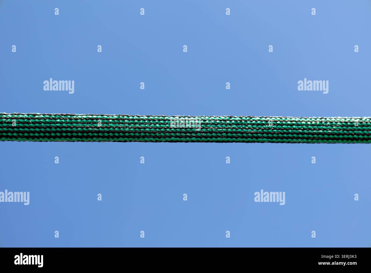 Primo piano di resistenti fibre intrecciate che mostrano resistenza e design intrecciato Foto Stock