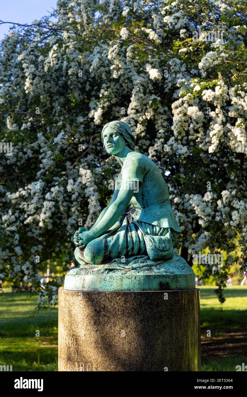 Statua di Giovanna d'Arco di Henri Chapu, Ørstedsparken, Copenaghen, Danimarca Foto Stock