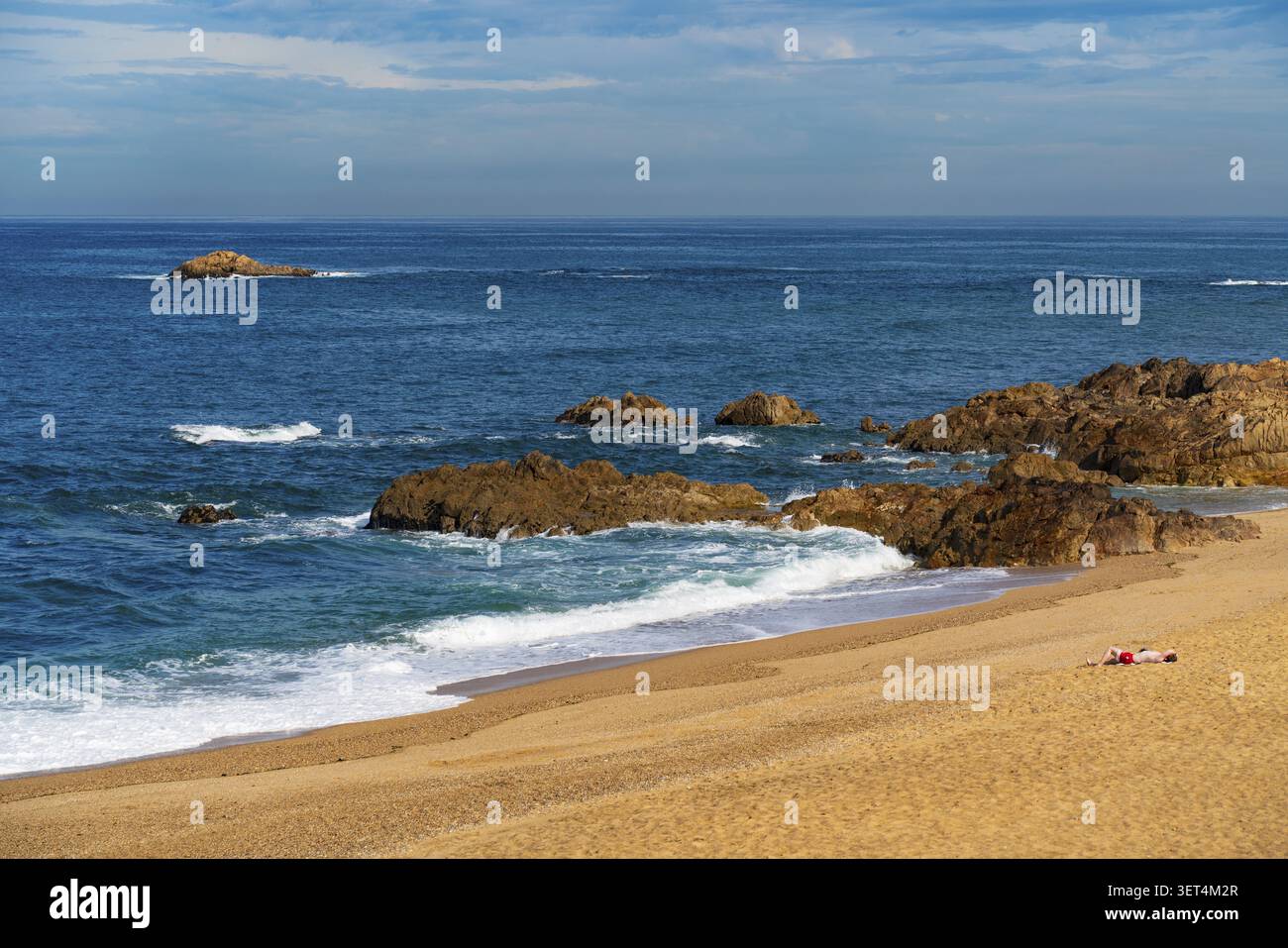 Vista costiera di Matosinhos in Portogallo Foto Stock