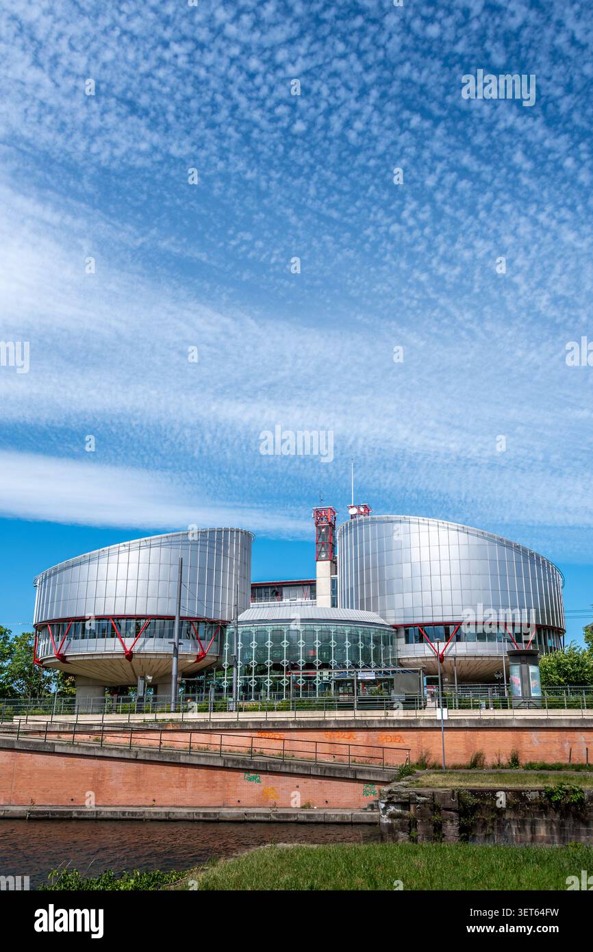 Corte europea dei diritti dell'uomo (CEDU), tribunale internazionale del Consiglio d'Europa incaricato della Convenzione europea dei diritti dell'uomo Foto Stock