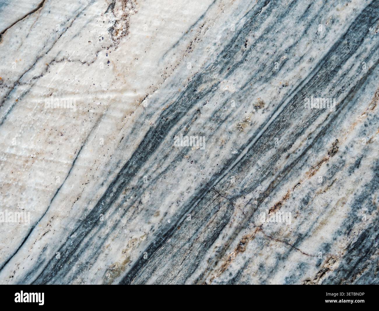 Primo piano astratto della consistenza di marmo grigio e bianco Foto Stock